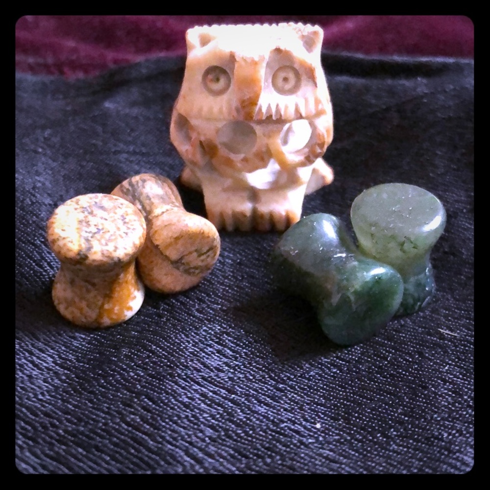 0g stone double flare plugs